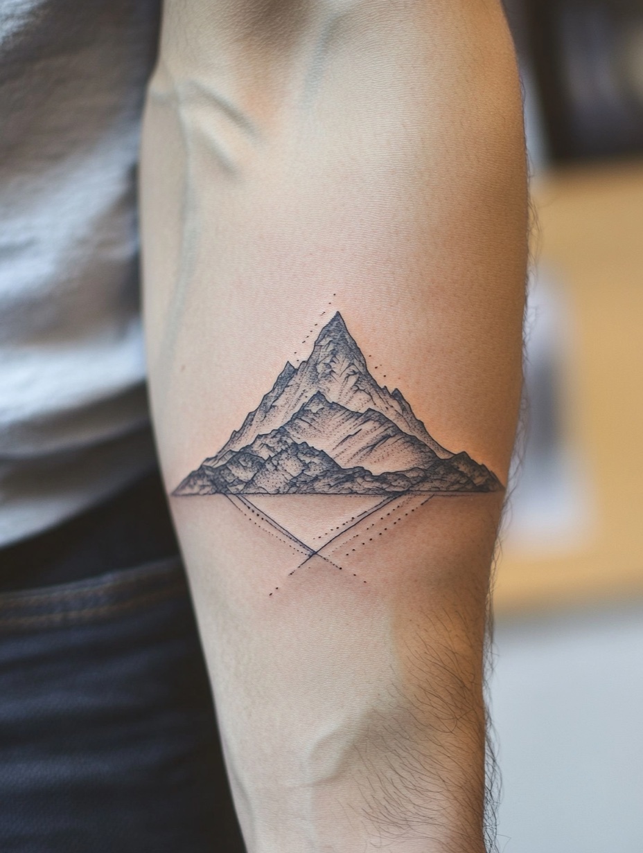 Geometric Mountain Diamond Forearm